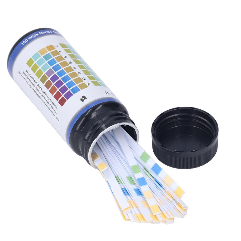 [Australia - AusPower] - PH Test Strips for Urine and Saliva Tests, PH Value Test Kit, 100pcs/Bottle PH Value 0-14 Test Paper, 15 Seconds Test with Colorimetric Method, Track and Monitor 
