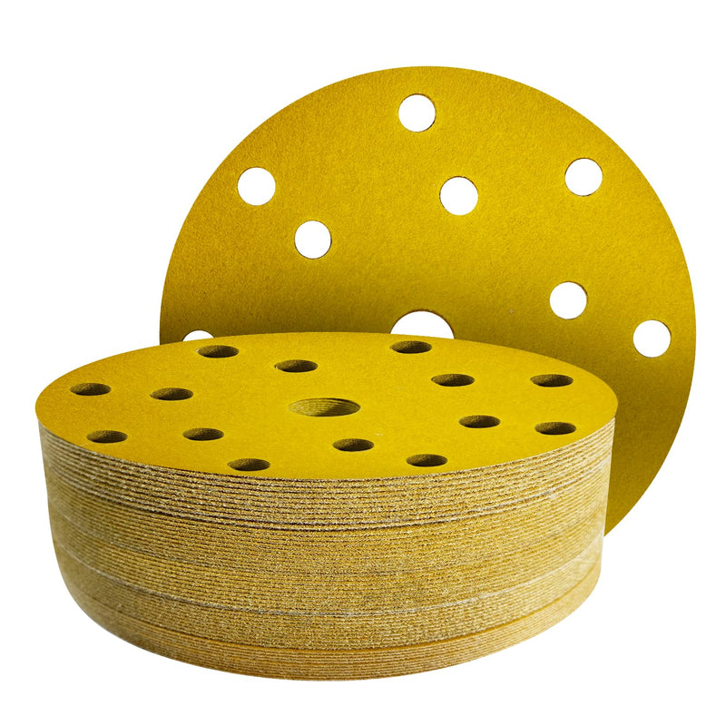 [Australia - AusPower] - GZKTY Sandpaper 150 mm Velcro, Velcro Sanding Discs, Pack of 50, 15 Holes, Grit 60/80/120/180/320, for Random Orbital Sanders 150 mm 15-hole B 