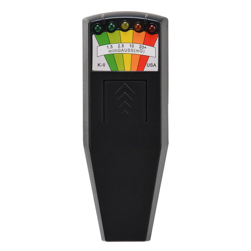 [Australia - AusPower] - CJBIN K2 EMF Meter Portable Electromagnetic Radiation Detector 5 LED Ghost Hunting Equipment K2 EMF Meter for Office Home Ghost Hunting 50Hz-20000Hz Black 16,5x7x3,5 cm 