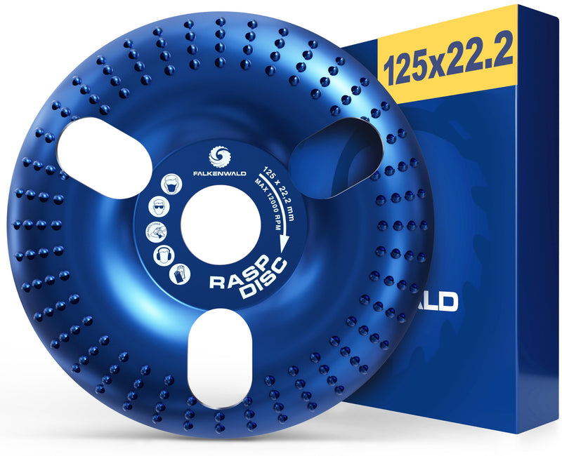 [Australia - AusPower] - FALKENWALD® ClearView Rasp Disc 125 Wood - Milling Disc for Angle Grinder Wood, Flex Disc Wood 125 mm, Grinding Discs, Wood Grinding - Rasp Disc Arc Vision 125 ClearView 