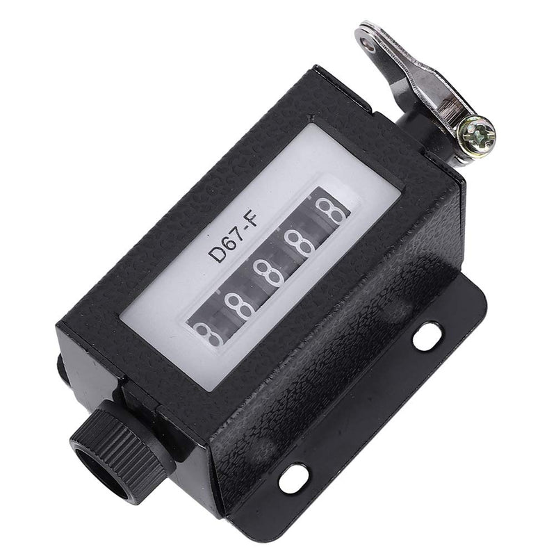 [Australia - AusPower] - 5 Digit Mechanical Counter Counter Knob Resettable Manual Hand Pull Counter Baler Baler Black with Spring 0-99999 