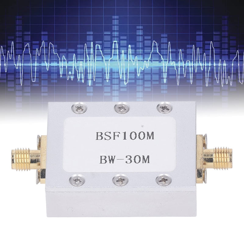 FM Band Stop Filter, 1-3000Mhz Operating Frequency, Stop Band 76-120Mhz Anti-Interference Passive Notch Filter, Broadcast FM Block Filter, To Suppress Specific Frequency Band Signal