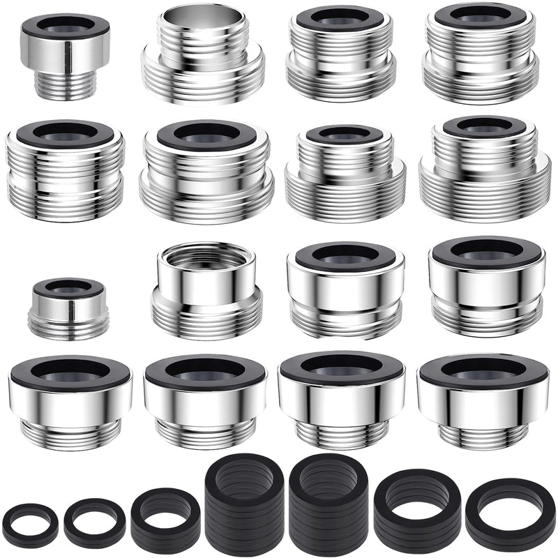 [Australia - AusPower] - 16 Piece Tap Adaptor, CNYMANY M22 Adapter Set for Kitchen Aerator Male Female Sink Tap Adapter Connect Garden Hose Water Filter Standard Hose via Diverter 
