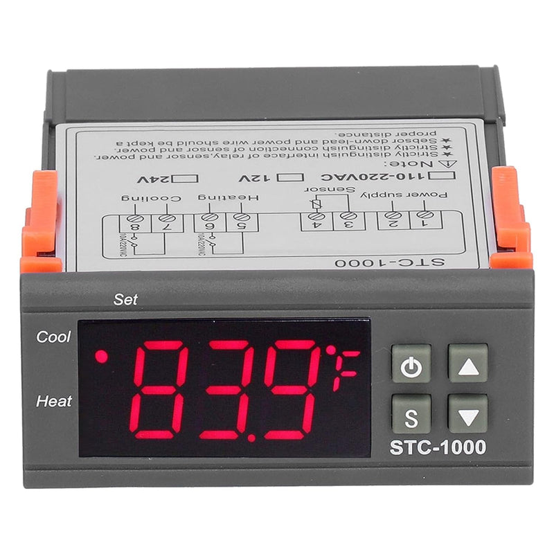 [Australia - AusPower] - Temperature Controller Digital STC-1000 Digital Cooling and Heating Thermostat with Sensor for Refrigerator and Fermenter (AC110~220V) AC110-220V 
