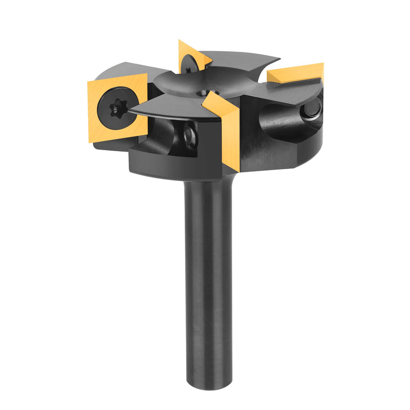 [Australia - AusPower] - SpeTool Face Cutter 8 mm Shank 40 mm Face Milling Cutter for Routers Reversible Plates Spoilboard 4 Flutes CNC Face Milling Cutter for Wood with ATS Coating Face cutter with ATS coating 