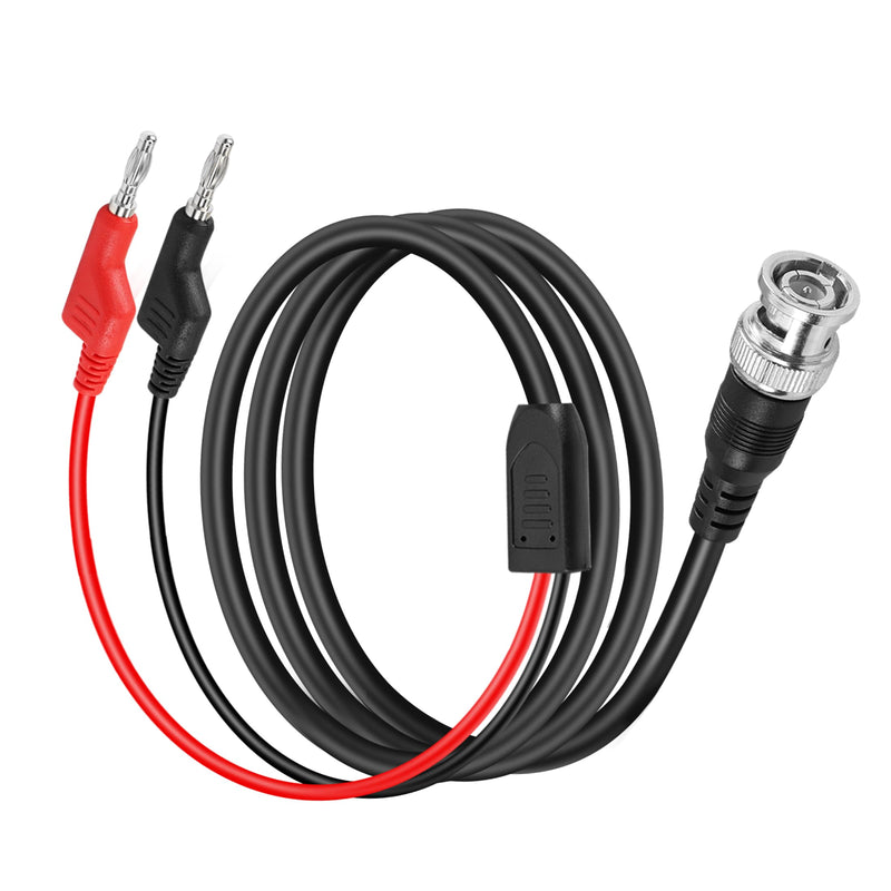 [Australia - AusPower] - YACSEJAO BNC Test Leads 4.2FT/1.3M BNC to 4mm Stackable Banana Plug Oscilloscope Probe Head Oscilloscope Test BNC to Dual Stacking Test Leads Cable 