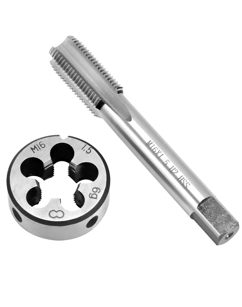 QWORK Tap M16 x 1.5 mm, Tap and Die Set M16*1.5MM