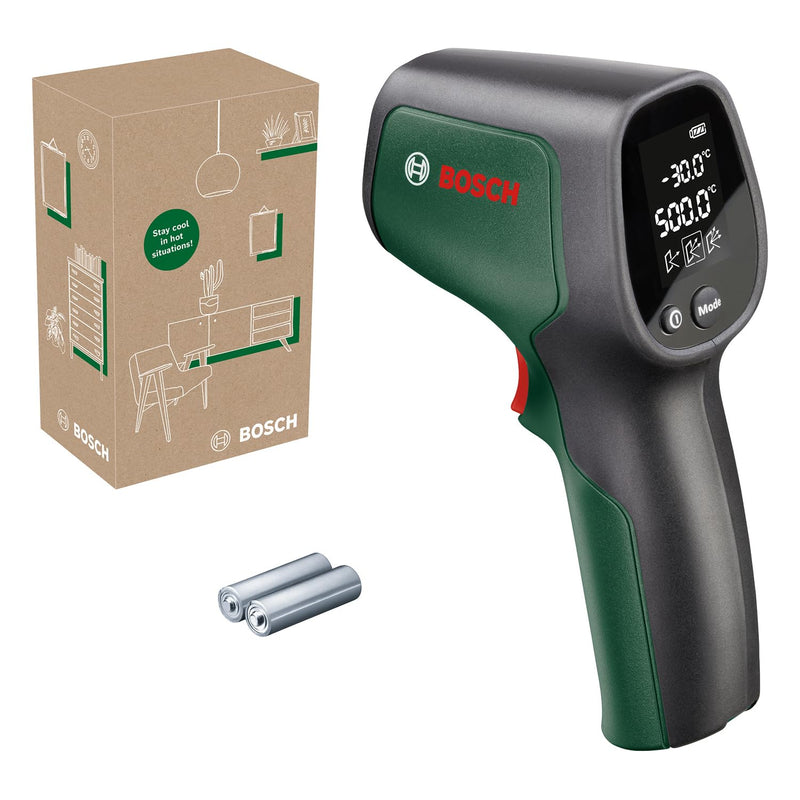 [Australia - AusPower] - Bosch UniversalTemp Infrared Thermometer (-30°C to +500°C, Easy and Precise Measurement, 3 Predefined Material Groups, in E-Commerce Box) UniversalTemp (New) 