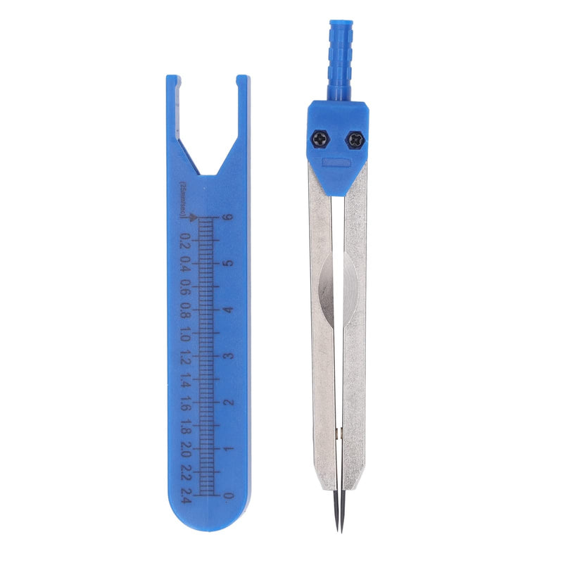 Medical Vernier Caliper, ECG Caliper, 0-2.4 Inch Stainless Steel Measuring Ruler, ECG Divider, Ruler, Measuring Tool for Measurement, Nursing, Measuring Electrocardiographs with Adjustable Screws (Blue) blue