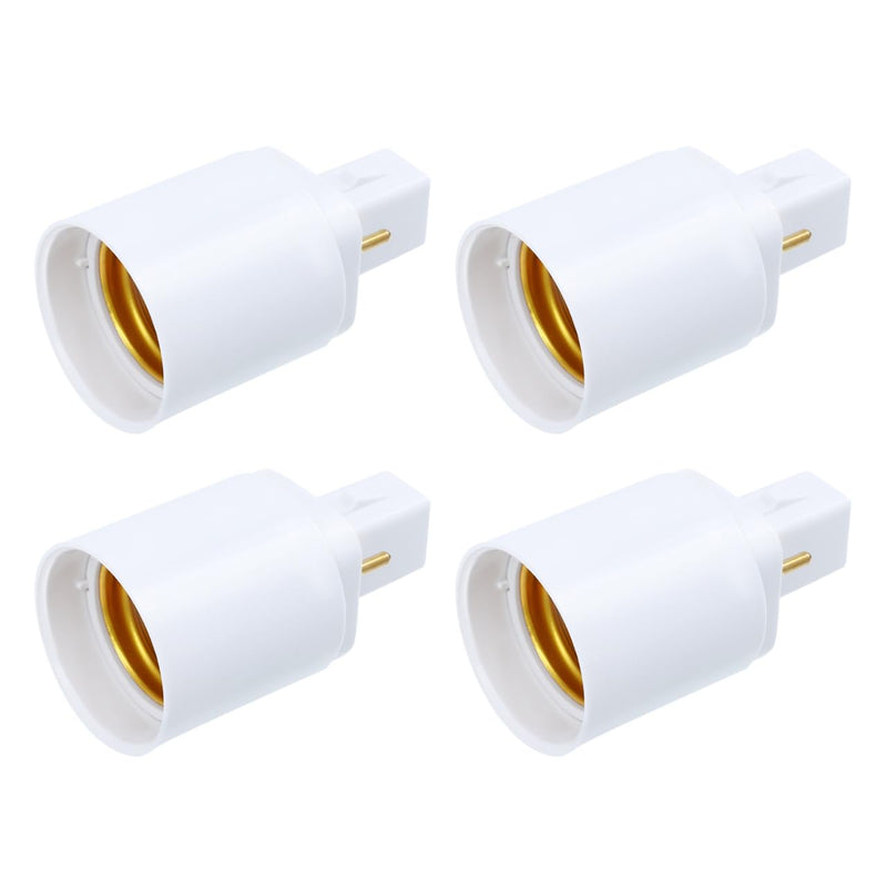 Adapter G24D to E27 2 Pin Lamp Holder Adapter Professional Mount for LED Bulbs, Convertible Base for Diode, Light Spotlight, Filament O