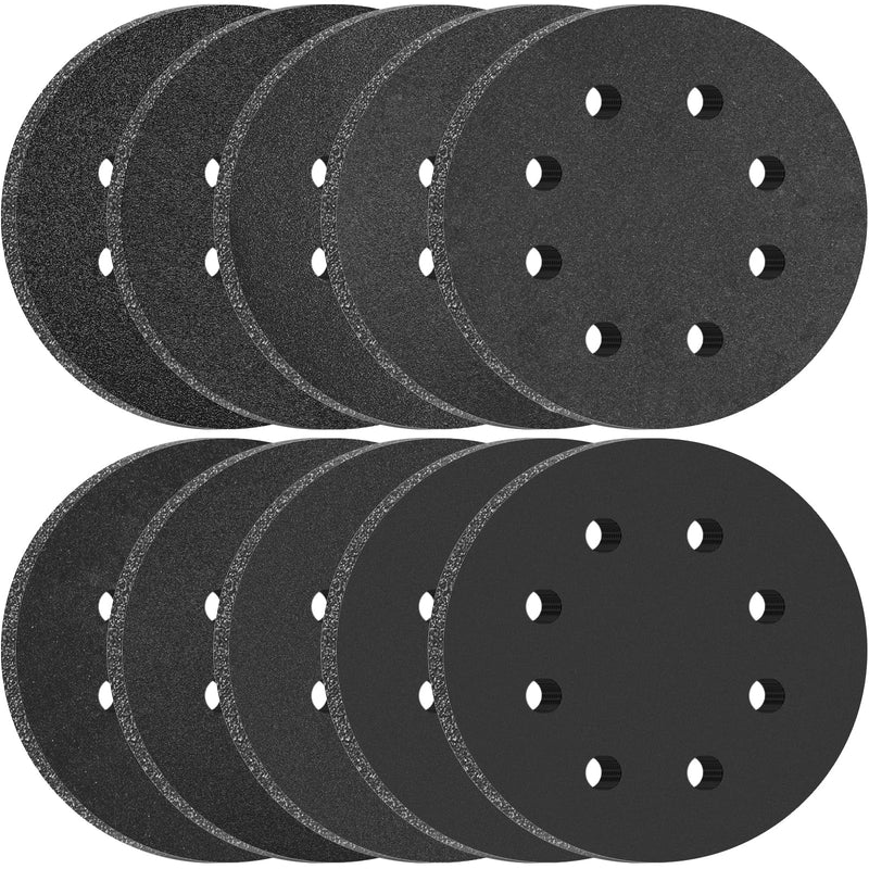 [Australia - AusPower] - KONGMING Pack of 100 Wet Sandpaper 125 mm Velcro 8 Holes Grit 80 120 180 240 320 400 600 800 1000 2000 Silicon Carbide Sandpaper for Random Orbital Sanders 100 pieces-mix 