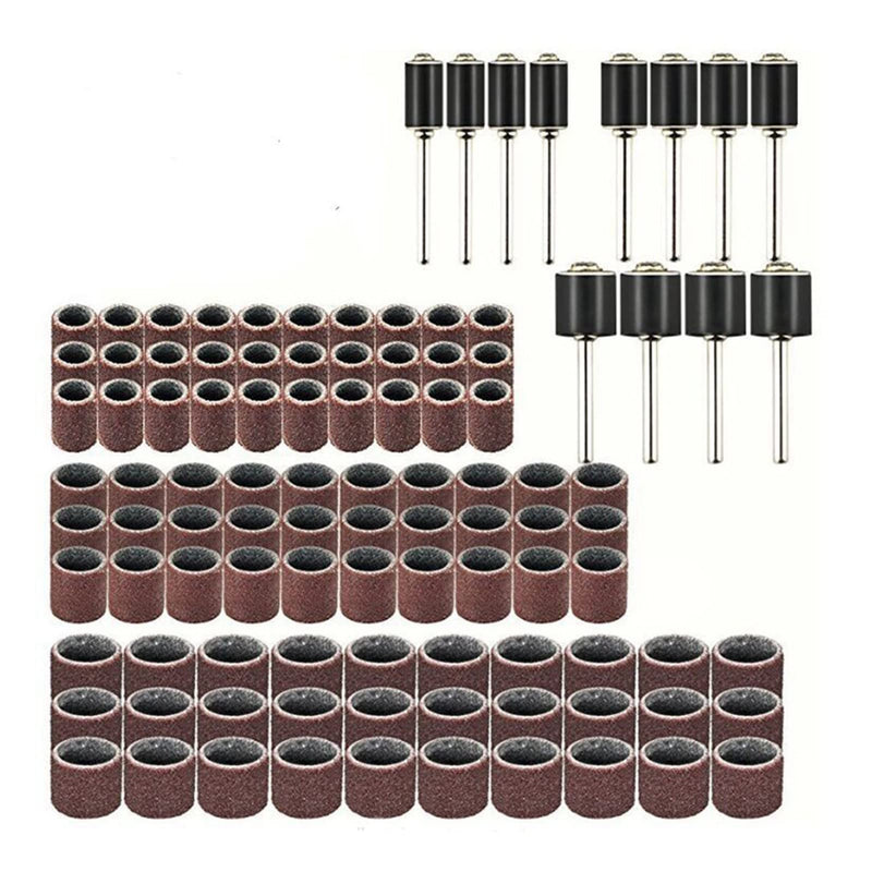 [Australia - AusPower] - 12 x 9 x 4 1/4 Sanding Drum Pack of 102 Sanding Belt Sand Drum Rotary Sanding Ring Sanding Polishing Tool 
