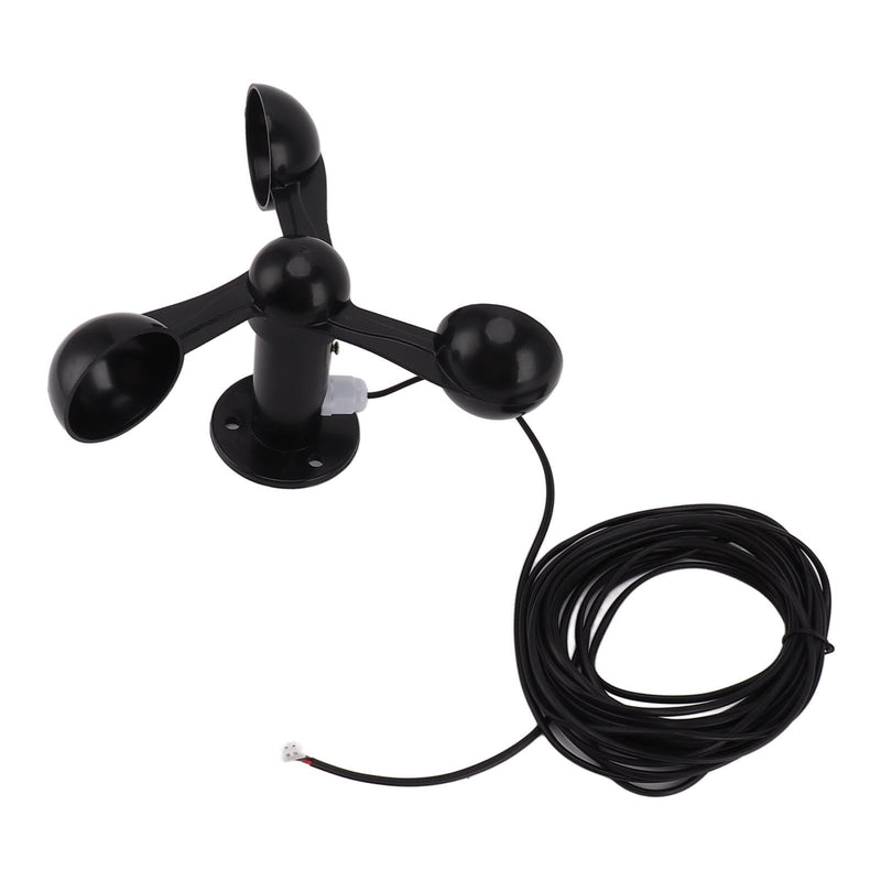 [Australia - AusPower] - Anemometer Sensor, Measures Wind Speeds, Includes 8M Waterproof Cable, Features 4cm Mounting Hole, Anti-Interference Design, 3 Cups Wind Speed Detector 