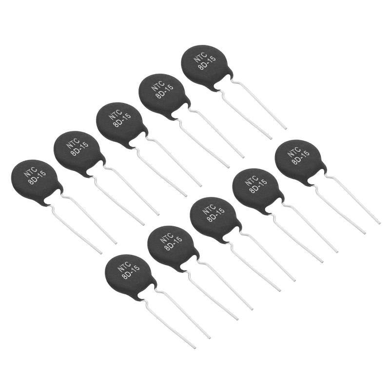 PATIKIL NTC Thermistors Resistors 10 Pieces 8 Ohm NTC8D-15 Highly Sensitive Current Limiter Temperature Sensor for Measuring Temperature Black | Current Limiter Temperature Sensor, Highly Sensitive, For Measuring Temperature