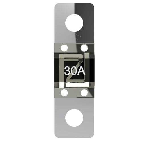 Offgridtec 30A MIDI Fuse Set for 58V DC Systems, High Current Strip Fuses with Zinc Connectors, Low Contact Resistance, Spark Protection, Screw Mounting, RoHS & UL Certified, Pack of 5 Fuse 30A