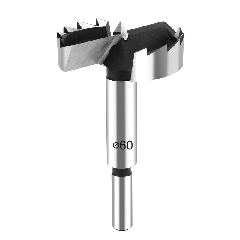 [Australia - AusPower] - HPHOPE Professional Forstner Drill Bit 60 mm for Wood, Forstner Bits Diameter 60 mm, Length 90 mm, Drill Bits with Round Shank Ø 60mm 