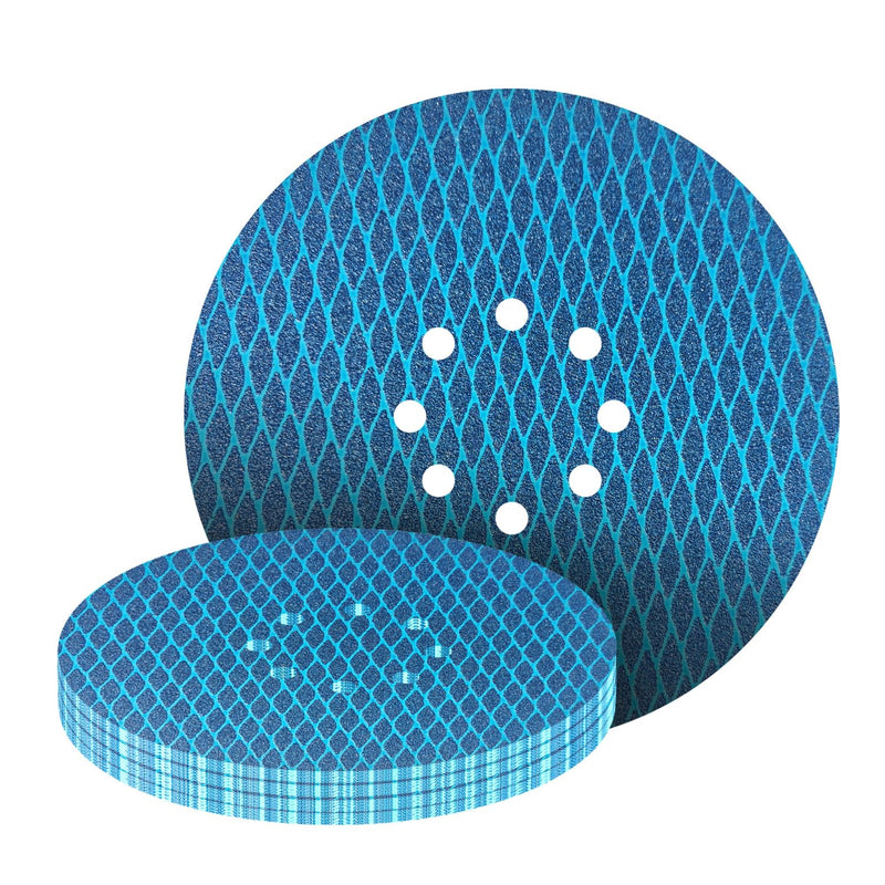 [Australia - AusPower] - Pack of 13 225 mm Velcro Sandpaper, 8-Hole Sanding Discs with Dust Extraction, Grit 40, High-Quality Aluminium Oxide Abrasive for Random Orbital Sanders - GZKTY Pack of 13 P40 