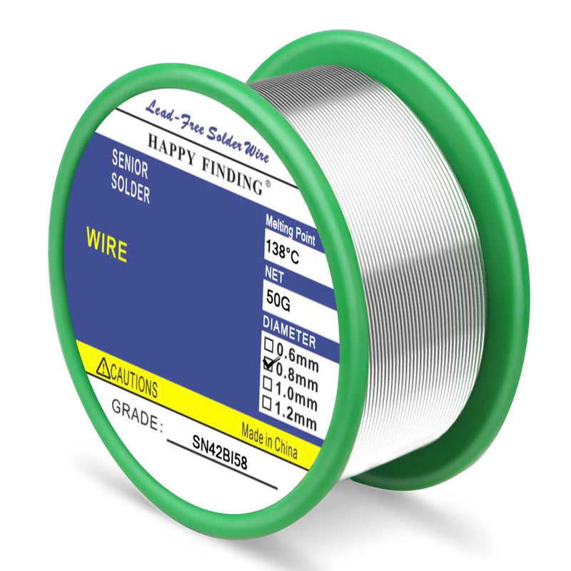 Low Temperature Solder 138°C Lead-Free Solder (Sn42 Bi58 / 0.8mm, 50g) Sn42 Bi58 / 0.8 Mm, 50G