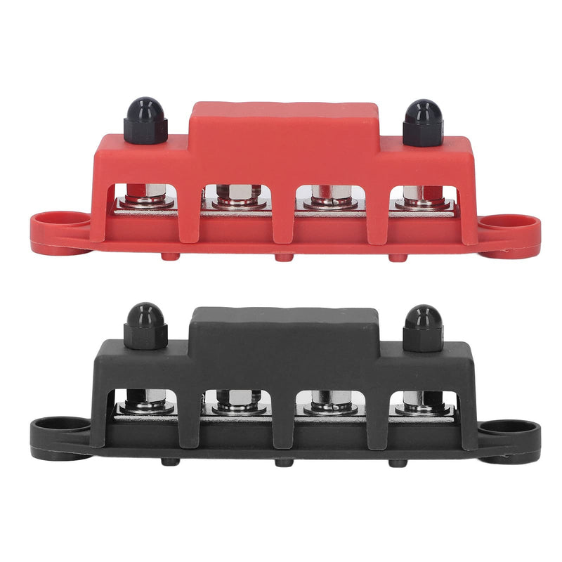Pack of 2 Power Distribution Block 48V DC 250A M8 Screw Connection Busbar Block for Car Industry Marine Solar Systems Industrial Automation