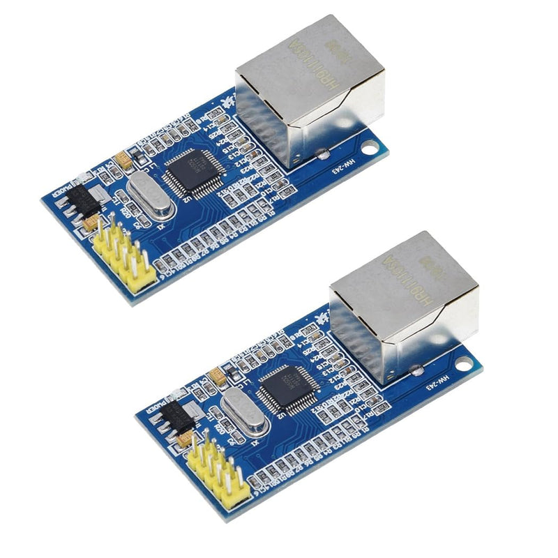 Hailege 2pcs W5500 LAN Ethernet Network Module 3.3V / 5V Support TCP / IP51 / STM32 Microcontroller Program with 32k Bytes SPI over W5100