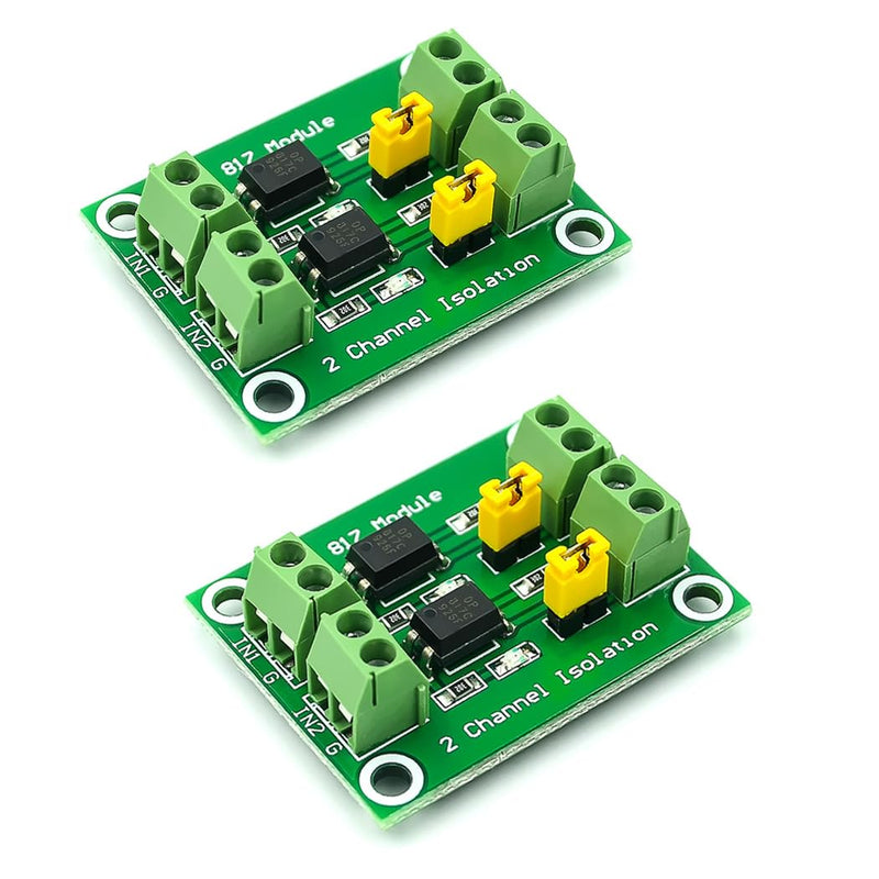 [Australia - AusPower] - Hailege 2pcs PC817 2-Channel Optocoupler Insulation Module 817 Voltage Insulation Voltage Converter Module 3.6-30V Photoelectric Insulated Module (2/4/8 Channel Optional) 2 channels 