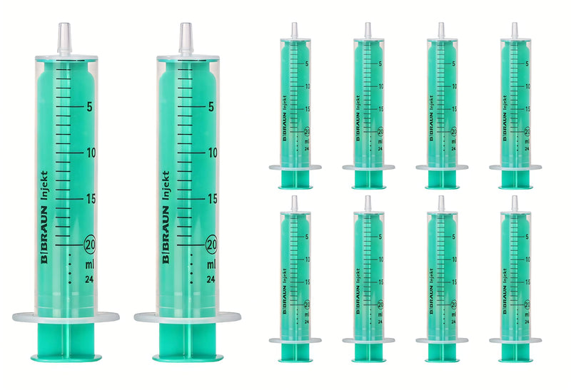 MedixX Disposable Syringes Set 20 ml without Needles in Various Sizes for Hobby and DIY Syringes Individually Sterile Packed in Practical Sliding Seal Bag (10 x 20 ml) 10 x 20 ml