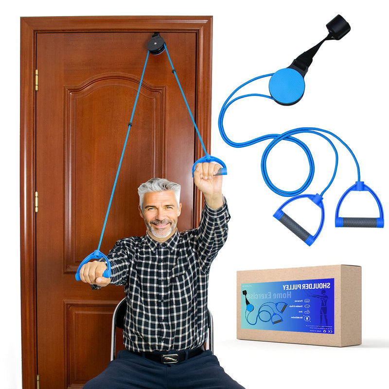 [Australia - AusPower] - Upgrade Shoulder Trainer Pulley, Shoulder Physiotherapy Pulley for Rehabilitation/Shoulder Trainer, Shoulder Rope Pulley for Training for Shoulder Mobility, Door Hanging Fitness Gymnastics Rope 