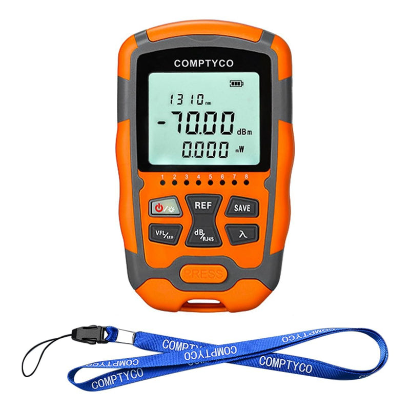 [Australia - AusPower] - POFET Fiber Optic Cable Tester Portable Fiber Optic Power Meter FC/SC/ST Universal Interface Fiber Tester Built-in Visual 2MW Error Locator (OPM&VFL) 