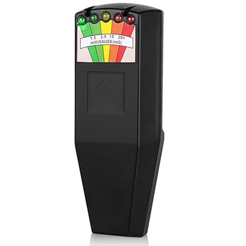 K2 EMF Meter Magnetic Field, Radiation Detector Portable, 5 LED Ghost Hunting Detector, K2 EMF Meter Paranormal Equipment Tester 50 Hz - 20,000 Hz Black