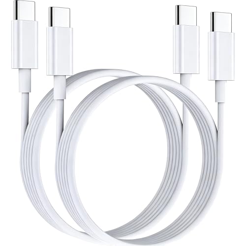 iPhone 15 Charging Cable, USB C Cable, 2 Pieces, 1 m, 60 W, USB C to USB C Fast Charging Cable, PD3.0 USB C Charging Cable for iPhone 15/15Pro/15ProMax, Samsung S23/S22/S21 Series, Huawei MacBook 2-pack, 1 m