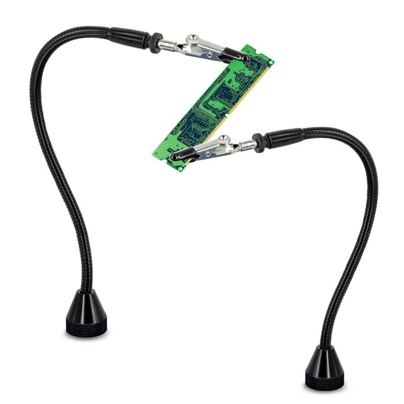 Magnetic Helping Hands for Soldering, Soldering Aid with Flexible Gooseneck Metal Arms, Third Hand for Automotive Electronics, Soldering Jewelry, Painting Arts, Hobby Crafts 2 Pieces