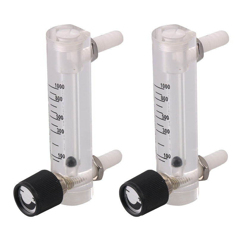 [Australia - AusPower] - CNBTR 2pcs LZM-6 Flow Meter 100-1000ml/min for Oxygen Gas Airflow Control Detection 