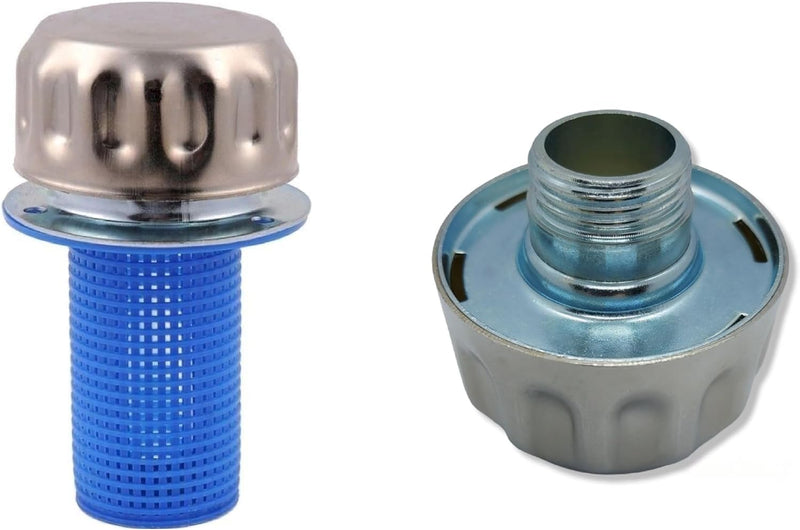 [Australia - AusPower] - Metal Hydraulic Oil Fuel Filler Vent Cap for Storage Tank (with Strainer, BSP 1" Thread, 304 (18/10) Stainless Steel) BSP 1" 