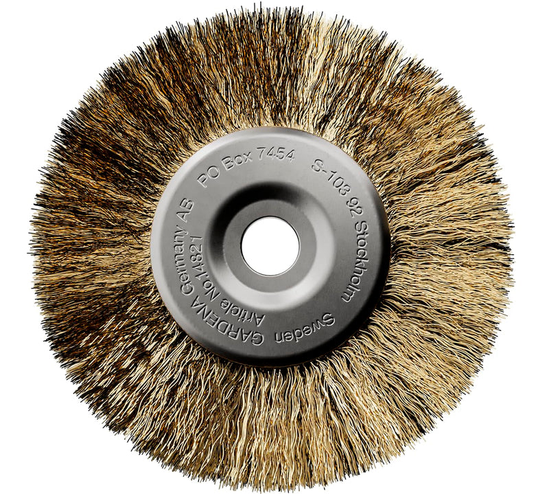 [Australia - AusPower] - Gardena Joint Brush Steel Wire: Accessory and Replacement Part for the EasyWeed 1800/18V P4A Cordless Grout Brush for Weed Removal on Insensitive Outdoor Surfaces, with Steel Wire Bristles (14821-20) 