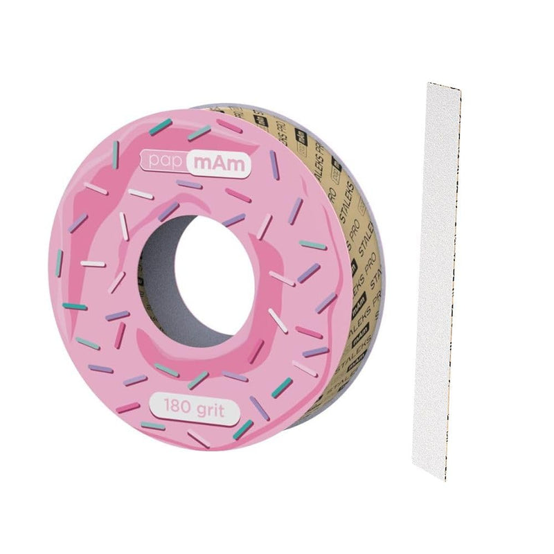 [Australia - AusPower] - STALEKS PRO Bobbinail Papmam Expert White Disposable Donut File Dispenser 6 m 180 Grit Grano 180 