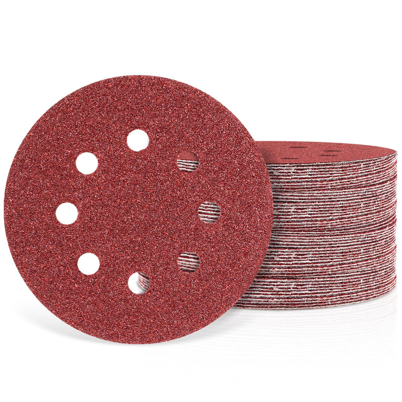 [Australia - AusPower] - Bolatus 30 Piece Sandpaper Set 125 mm Velcro, 8 Hole Sanding Discs Round for Random Orbital Sander (with Grit 40/60/80/120/240/320) Pack of 30 40/60/80/120/240/320 grit 