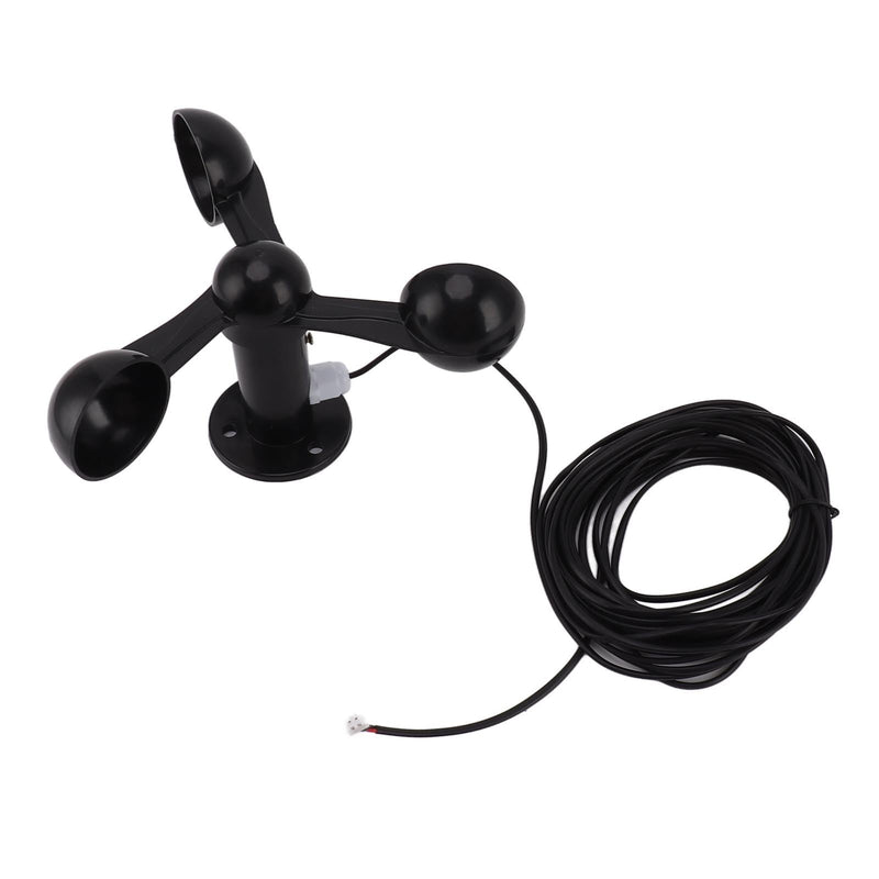 [Australia - AusPower] - Wind Speed Sensor, 0-3.8 V, 3 Cups, Pulse Signal Output, Anemometer Sensor, Anti-Interference Wind Measurement Detector with 8 m Waterproof Cable, 4 cm Mounting Hole 