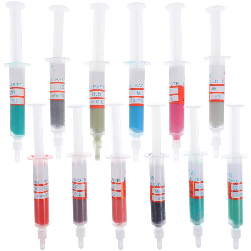 [Australia - AusPower] - Gatuida Pack of 12 Diamond Polishing Lapping Paste Tool Grinding Paste for Finishing Ends Polishing of Metal and Jewellery 