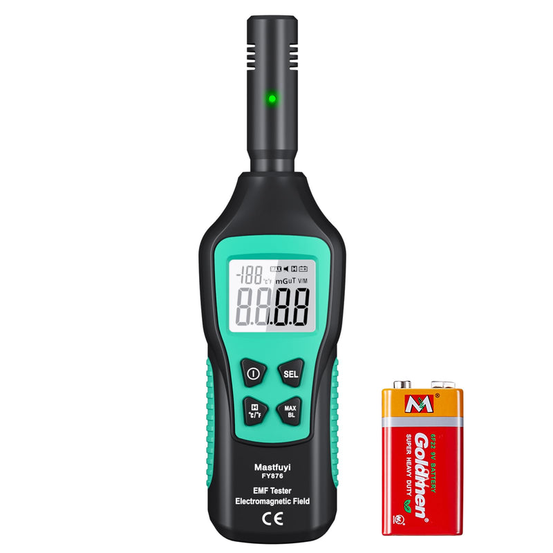 [Australia - AusPower] - EMF Meters, Digital LCD EMF Detector, EMF Tester for Ghost Hunting, Electromagnetic Radiation Detector, Home, Office, Outdoor, Indicator Lights, Acoustic Alarm [ FY876 ] 