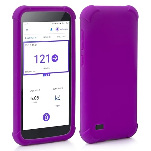 Omnipod 5 Silicone Protective Case, Shockproof Omnipod 5 PDM Case to Protect Your Omnipod 5 Pod Case Receiver from YOUSHARES (Purple) purple
