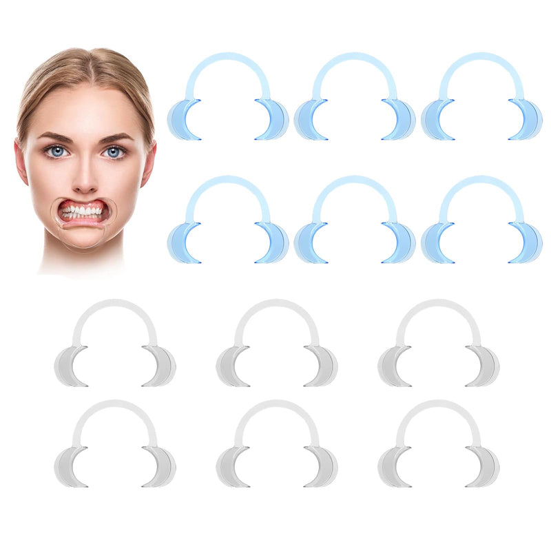 [Australia - AusPower] - 12pcs Mouth Stretcher, C Shape Opener, Mouth Stretcher for Oral Inspection and Teeth Whitening, for Board Games, for Mouth Opener Challenge, Dental C-Shape Mouth Opener for Teeth Whitening 