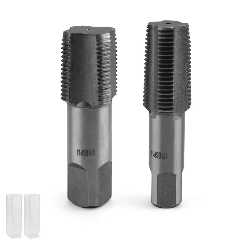 [Australia - AusPower] - DEANKEJI 2-Piece Set Pipe Threading Tool, 1/2" Re Threadings Tool, 3/4"Pipe Threading Tools, Tap Set with Plastic Storage Box, for Repairing Pipes Thread Connections 