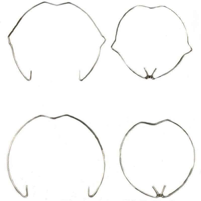 [Australia - AusPower] - Pack of 40 MR16 Retaining Spring Rings Recessed Spotlight Snap Ring Lamp Holder 2 Shapes 2 Sizes Diameter 5.2 cm and 5.6 cm for Halogen Lamp/Lamp Holder 