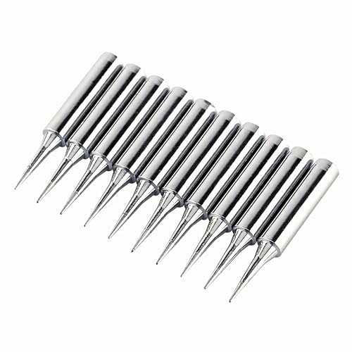 Soldering Iron Tip 900M-TI, 10 Pieces, Copper Soldering Tips Set | Replacement soldering tip sharp, lead-free, for 936, 937, 938, 969, 8586, 852D soldering station