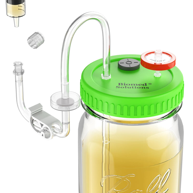 [Australia - AusPower] - Upgraded Lliquid Culture Lid with Tube for Media Extraction, Standard Mason Jar, Mycology Tube Lid for Mushroom Growing (Pack of 1) Wide Mouth Lid (Pack of 1) 