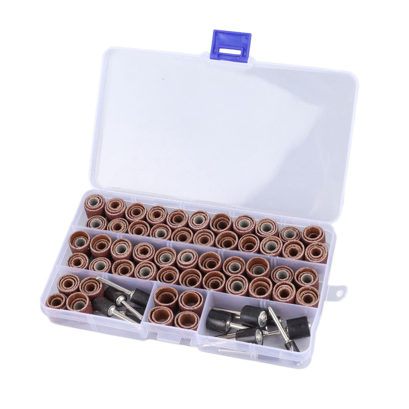 [Australia - AusPower] - Mandrel Grinding Drum Set, 168 Pieces Sanding Drum Set, Sanding Belts, Mini Drum Sander Sleeves with 12 Mandrels, Sanding Drum Mandrel Set, Drum Grinder 