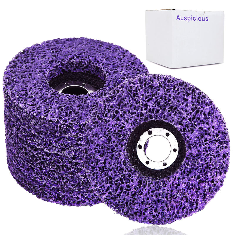 [Australia - AusPower] - CSD Sanding Disc 125 mm - 5 Pieces Purple Cleaning Disc Set, Coarse Cleaning Disc, Nylon Fabric Disc, Paint Removal Rust for Angle Grinder, Removing Paint, Rust, Welds, Oxidation 