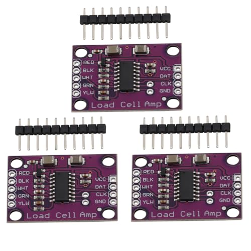 3PCS CJMCU-711 HX711 development board module Converter | High Precision Electronic Scale Load Cell 24-bit Double Channel A/D Converter Chip Converter for Electronic Precision Scales