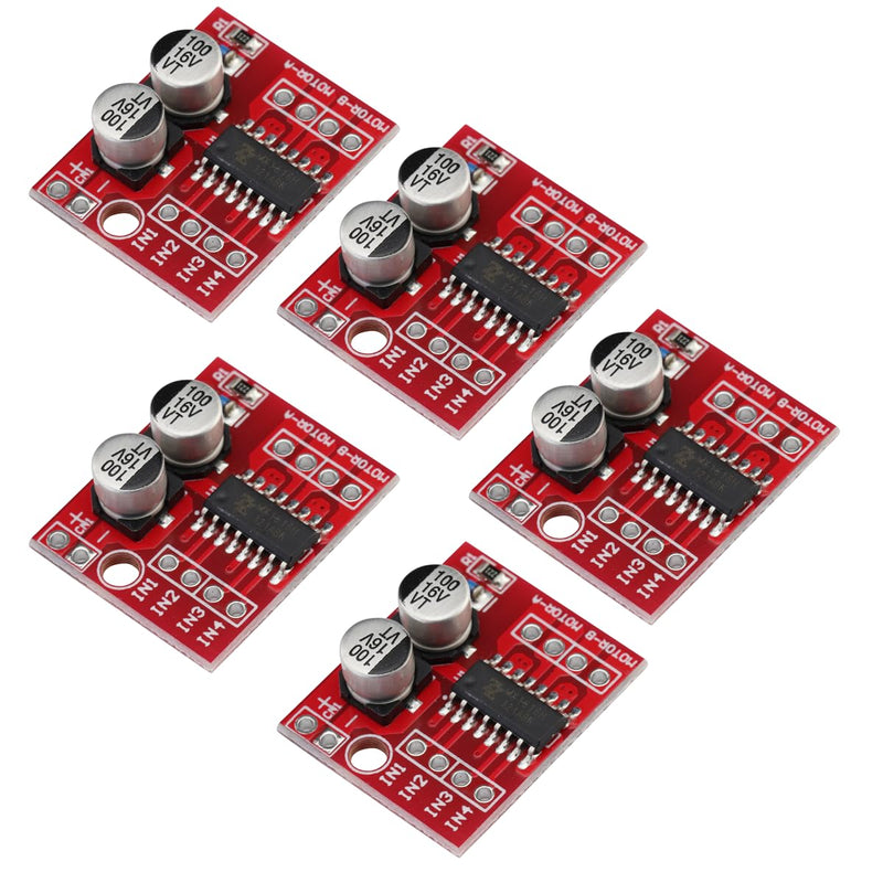 5pcs Mini DC Motor Driver Dual Channel 1.5A x 2 PWM Stepper Motor Speed Controller Dual H-Bridge Driver Module