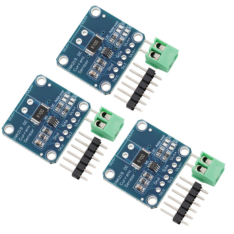 3PCS MCU-219 INA219 DC 3-5.5V I2C Interface Zero Drift Bidirectional Sensor Module Current Power Supply Sensor Performance Monitor Sensor Module